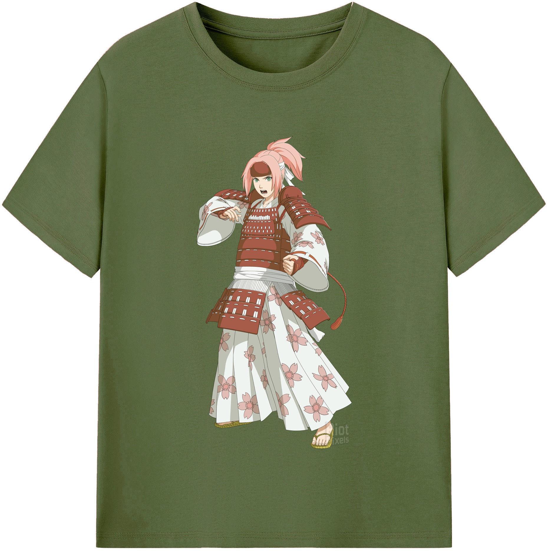 （画像用） NARUTO -ナルト- 春野サクラ Haruno Sakura 綿100％半袖Tシャツ（フロントプリント）